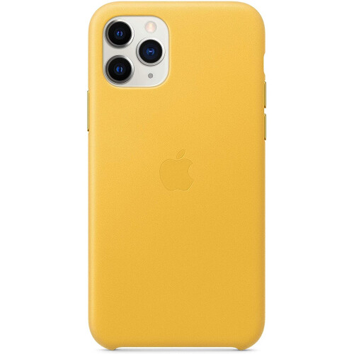 Apple Official Apple Leather Back Cover for iPhone 11 Pro - Meyer Lemon