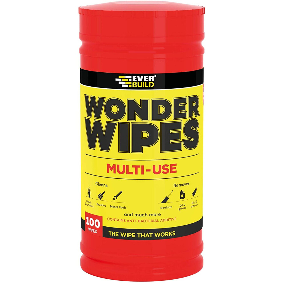 Everbuild Wonder Wipes Multi-Use Cleaning Wipes, 100 Wipes