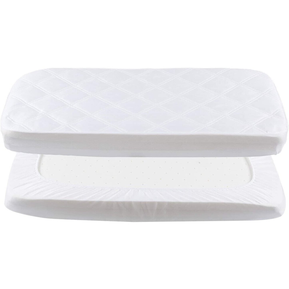 Waterproof Mattress Cover - Fitted Crib Mattress Protector - Hypoallergenic Baby Bed Sheet by YOOFOSS (50 X 90CM)