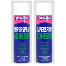 2 x Cans Of Stikatak All Purpose Superspray Adhesive Spray Glue - 500ml Each