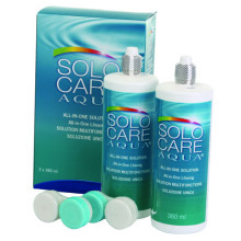 Solocare Aqua 2 x 360ml All In One Solution for Soft Contact Lenses