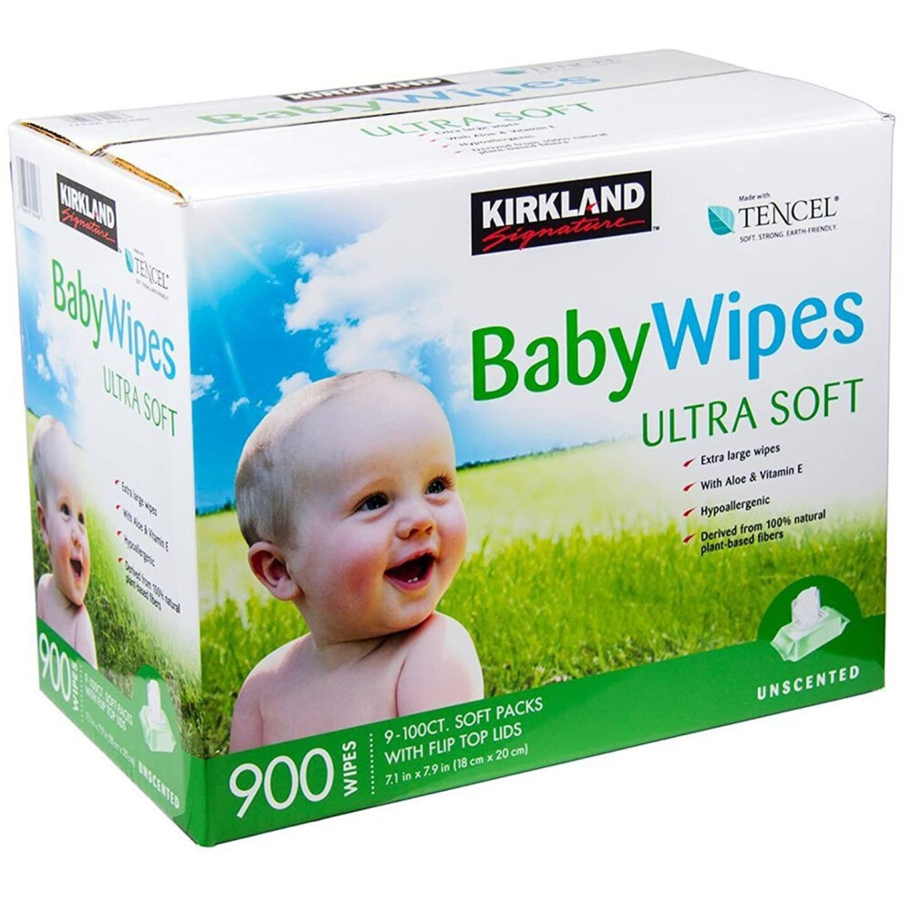 Kirkland Signature Unscented Baby Wipes Ultra Soft 900 Wipes