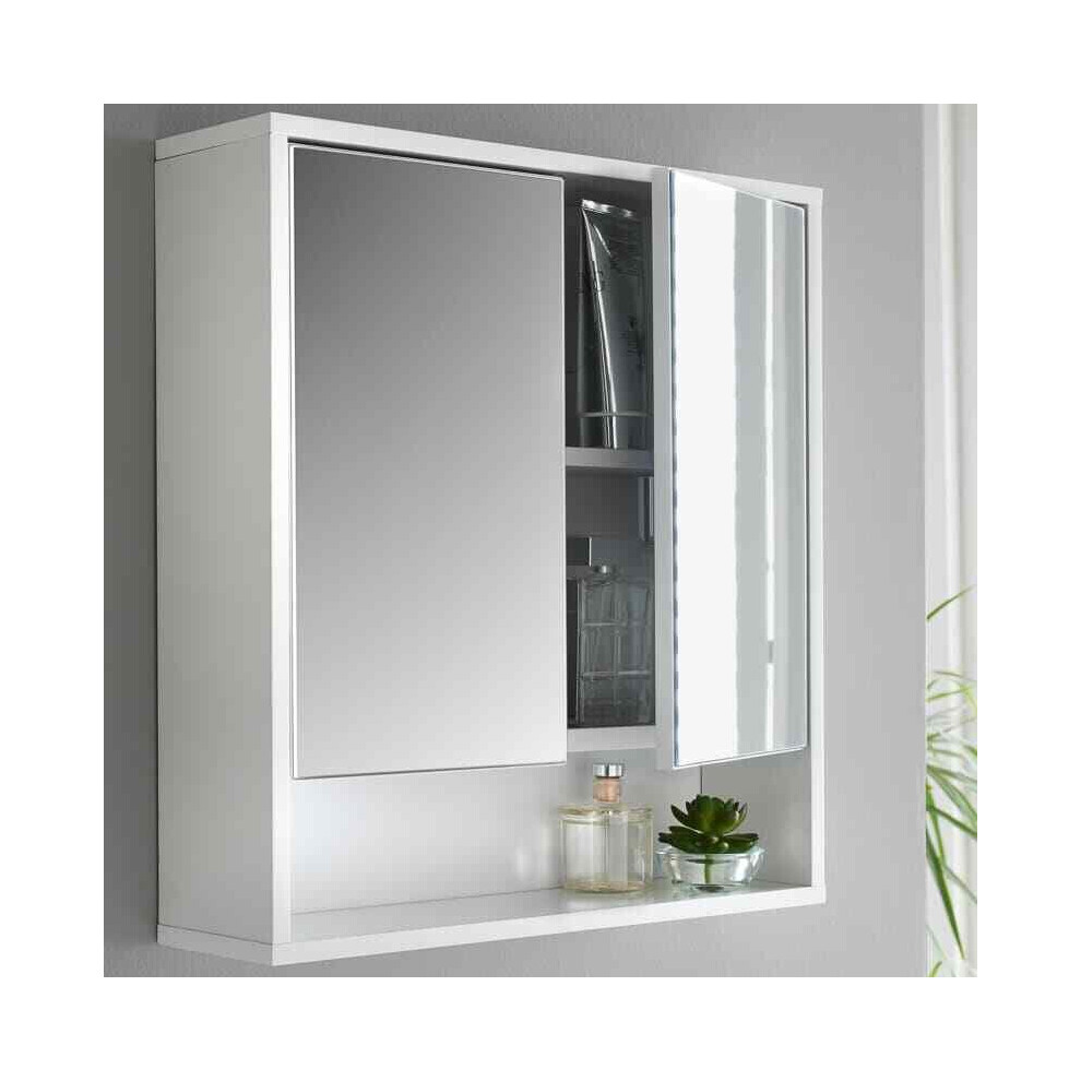 New Stunning High Gloss Bathroom Mirror Cabinet Perfect Bathroom Storage