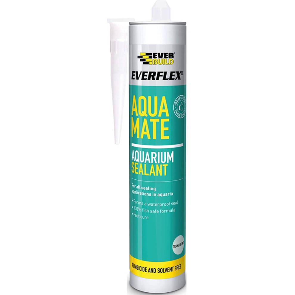 Everbuild Everflex Aqua Mate Aquarium Silicone Sealant, Transparent, 295 ml