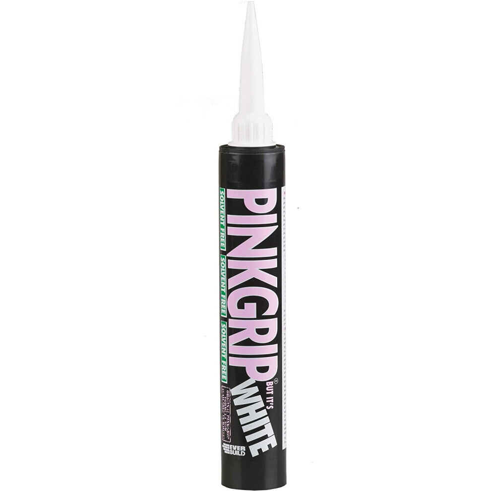 Everbuild Pinkgrip Solvent Free Grab Adhesive, White, 380 ml