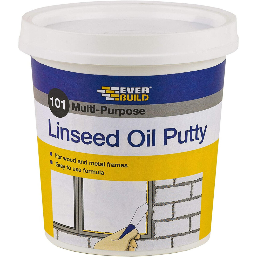 Everbuild 101 Multi-Purpose Linseed Oil Putty, Natural, 2 kg