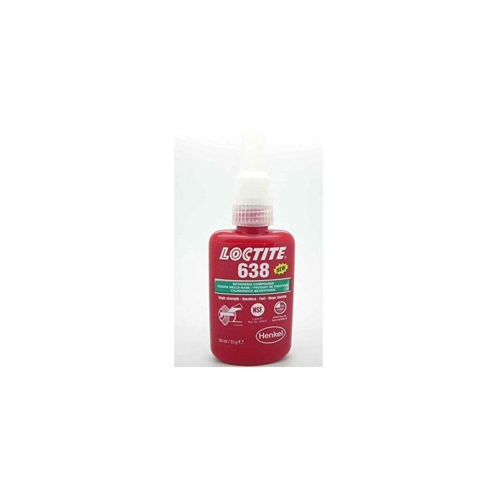 Loctite 638 x 50ml Maximum Strength Retaining Compound Genuine EU Loctite