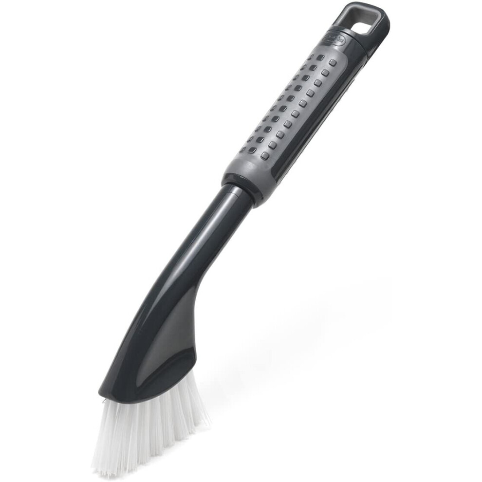 Addis 517703 ComfiGrip Tile Grout Stiff Cleaning Brush, Metallic Graphite, 2.5 x 8 x 27 cm