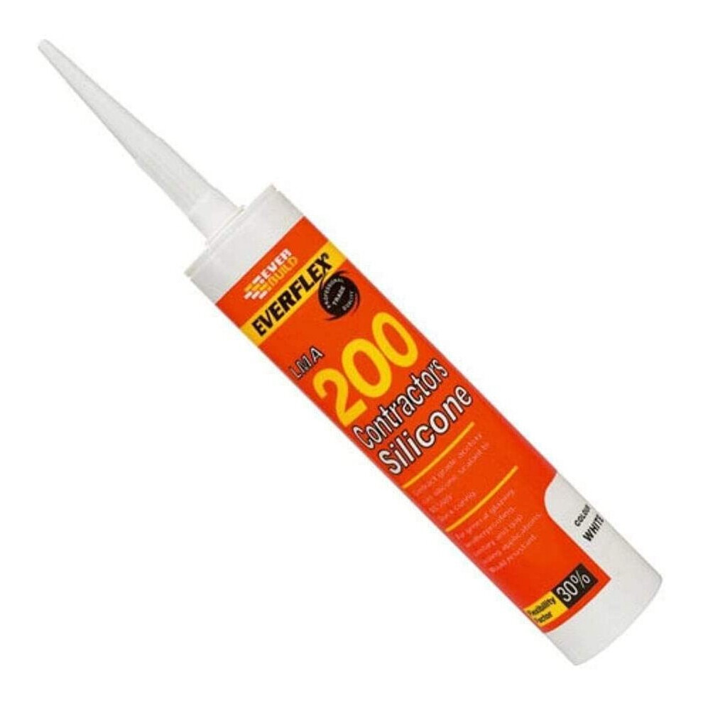Everbuild 200BR 295ml Contractors LMA Silicone Sealant - Brown