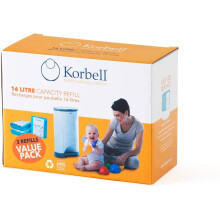 Korbell Nappy Disposal Bin Liners - Standard (16 Litre) - 3 Refills Value Pack