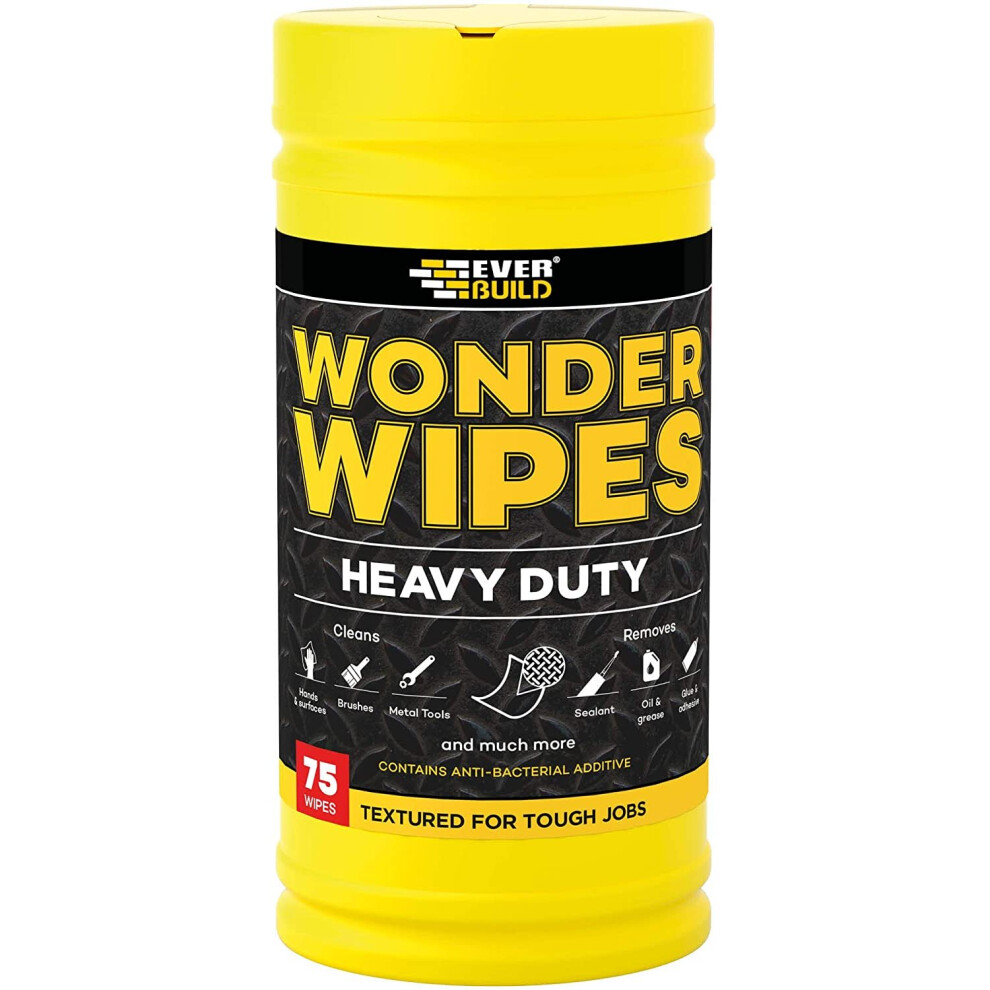 Everbuild Wonder Wipes Textured Heavy Duty Cleaning Wipes, 75 Wipes