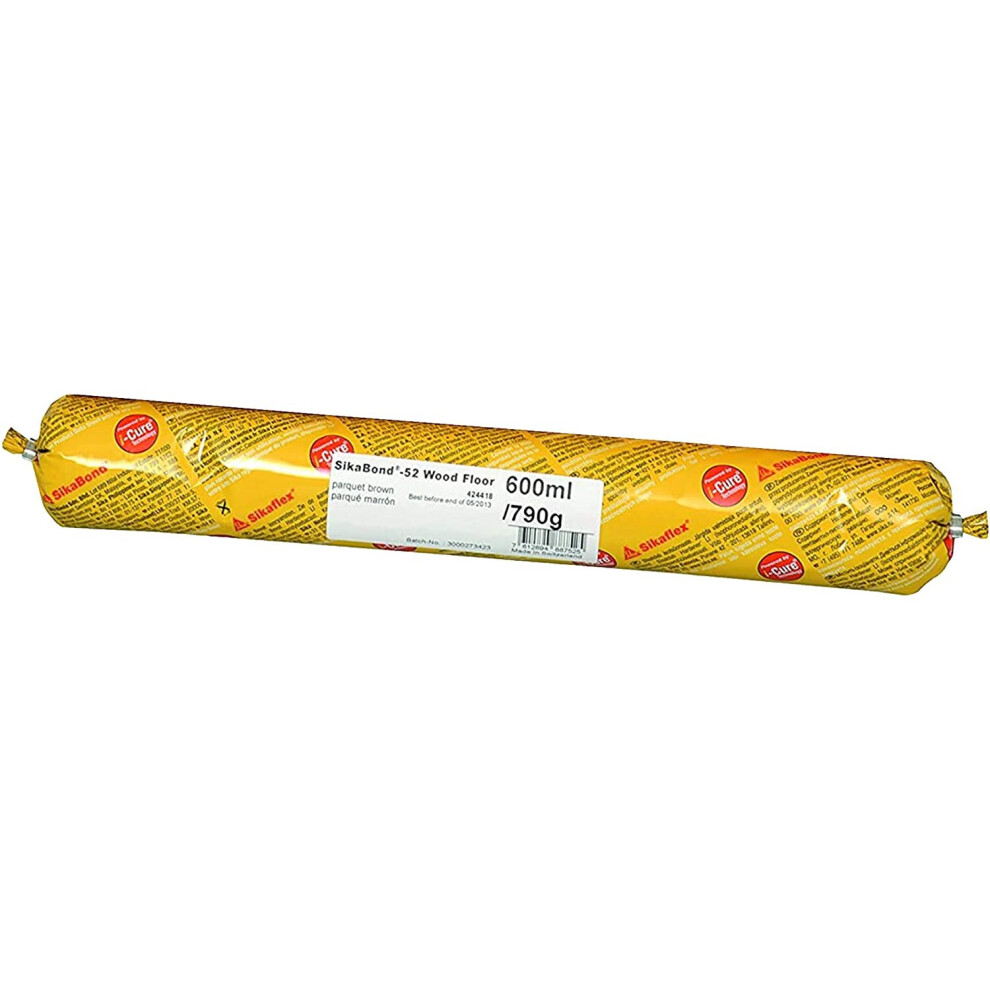SikaBond 52 Wood Floor Solvent Free Elastic Adhesive For Wood Flooring, Beige, 600 ml
