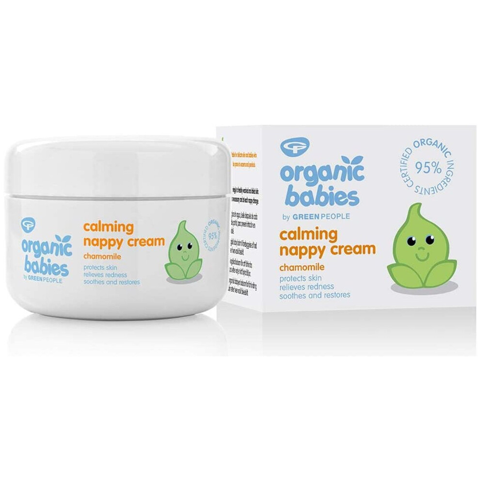 GREEN PEOPLE Organic Babbies Nappy Cream with Chamomile Baby Balm - 50Ml