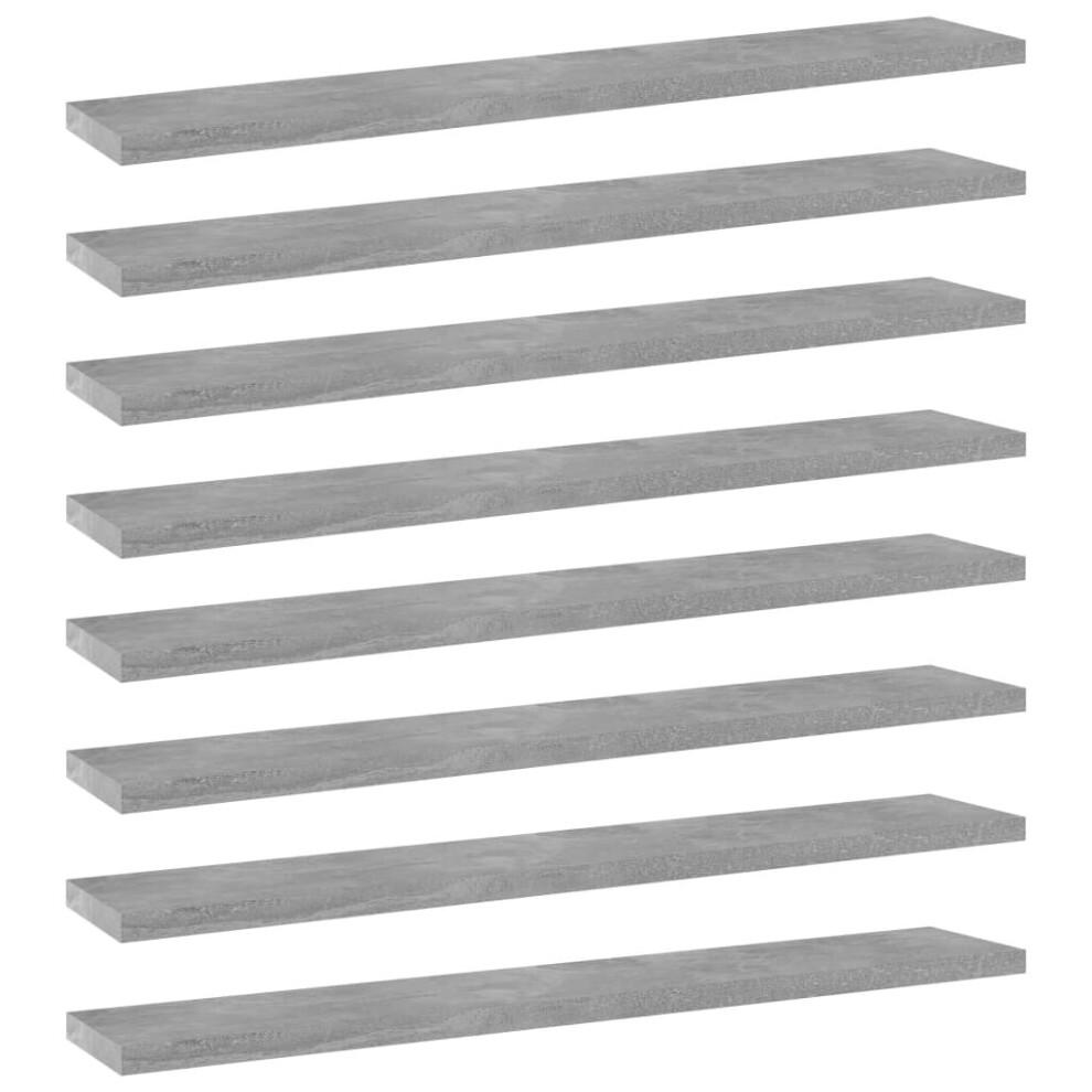 Vidaxl 8X Bookshelf Boards Concrete Grey Engineered Wood Replacement Panel