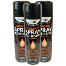 (3 Tins) 500ml Bond it spray Contact adhesive Super Strong carpet tiles underlay spray glue