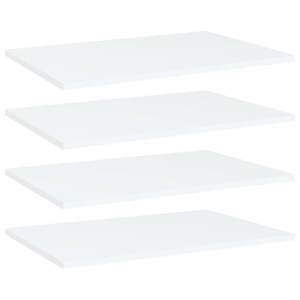 Vidaxl 4X Bookshelf Boards White Engineered Wood Extra Shelf Replacement Panel