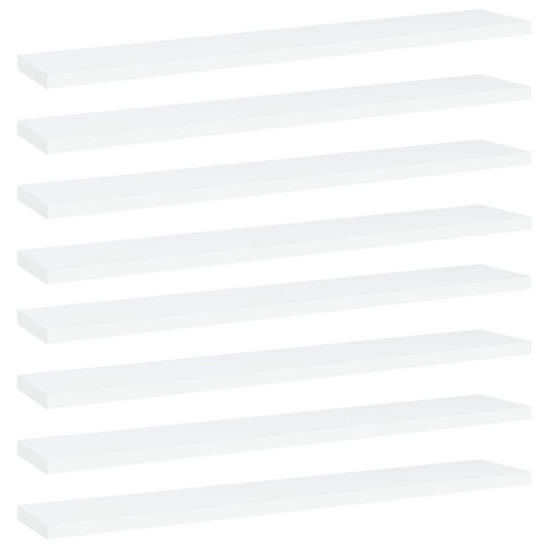 VidaXL vidaXL White Bookshelf Boards Set 8 pcs 23.6""""x3.9""""x0.6"""" Space-Saving Storage Solution Quality Engineered Wood Easy to Clean