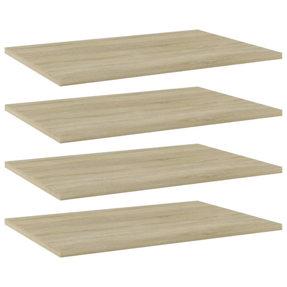 vidaXL 4x Bookshelf Boards Sonoma Oak Engineered Wood Extra Replacement Panel