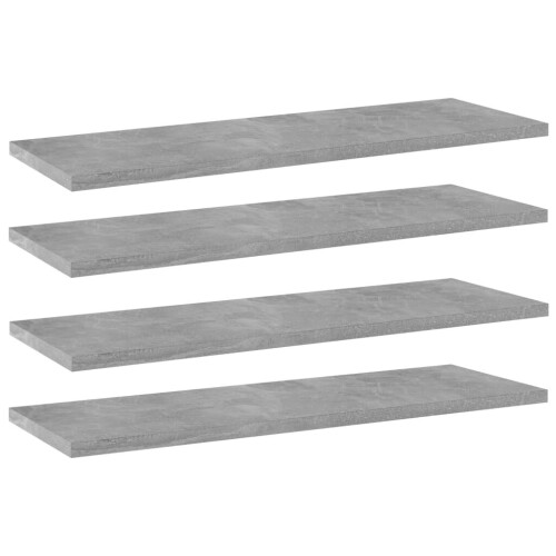 VidaXL vidaXL 4x Bookshelf Boards Concrete Grey Engineered Wood Replacement Panel