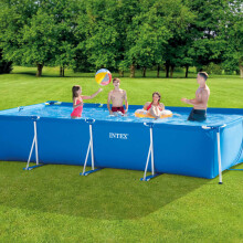 Intex Swimming Pool Rectangular Frame Garden above Ground Family Pool Spa Pond