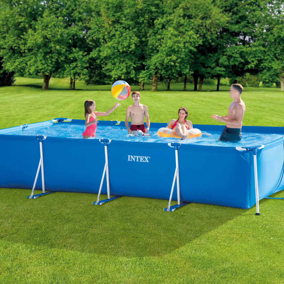 Intex Swimming Pool Rectangular Frame Garden above Ground Family Pool Spa Pond