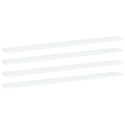 VidaXL vidaXL 4x Bookshelf Boards White Engineered Wood Extra Shelf Replacement Panel