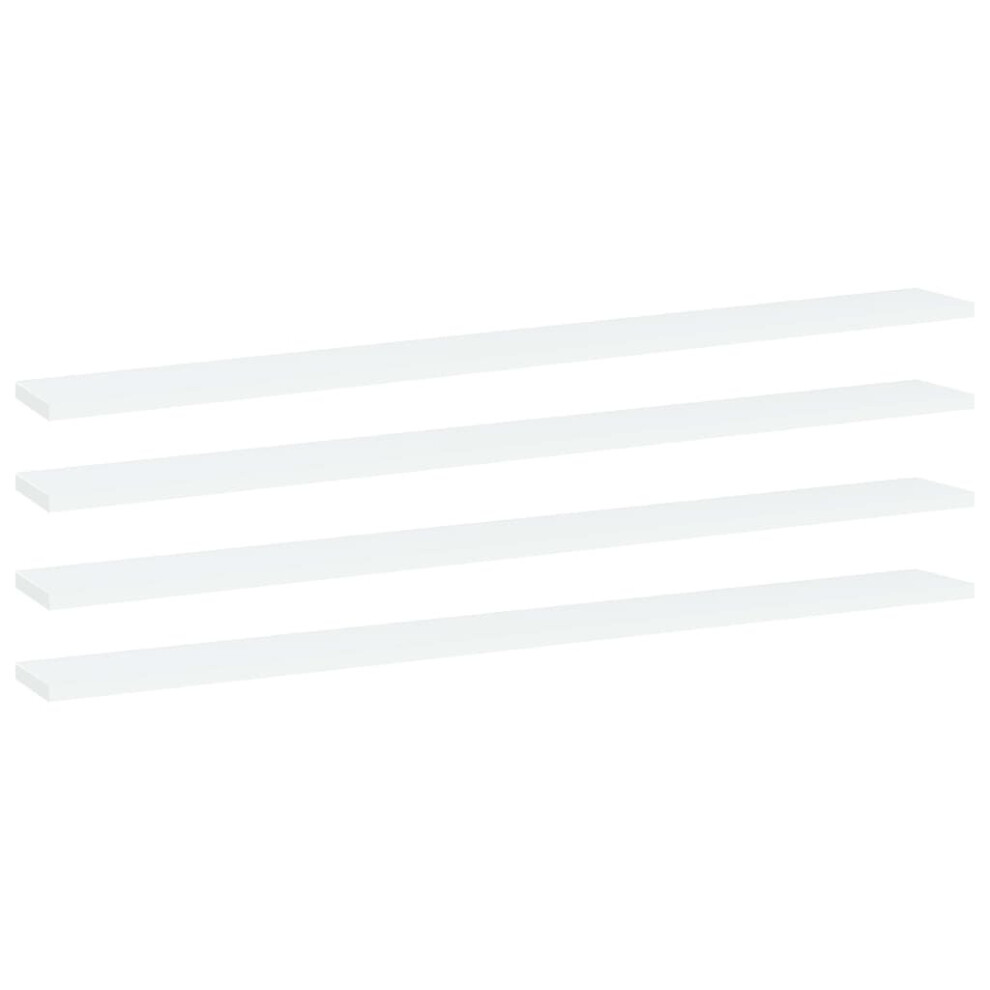 Vidaxl 4X Bookshelf Boards Engineered Wood Extra Shelf Replacement Panel White