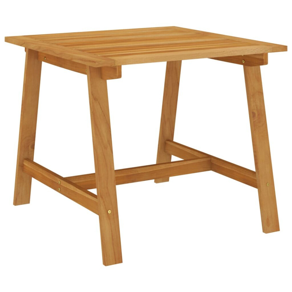 vidaXL Solid Acacia Wood Garden Dining Table Outdoor Wooden Dinner Side Table