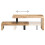 VidaXL vidaXL Solid Mango Wood Coffee Table Set 2 Piece Wooden Accent End Tea Table 5
