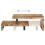 VidaXL vidaXL Coffee Table Set 2 Piece Solid Reclaimed Wood Wooden Accent Tea Table 5