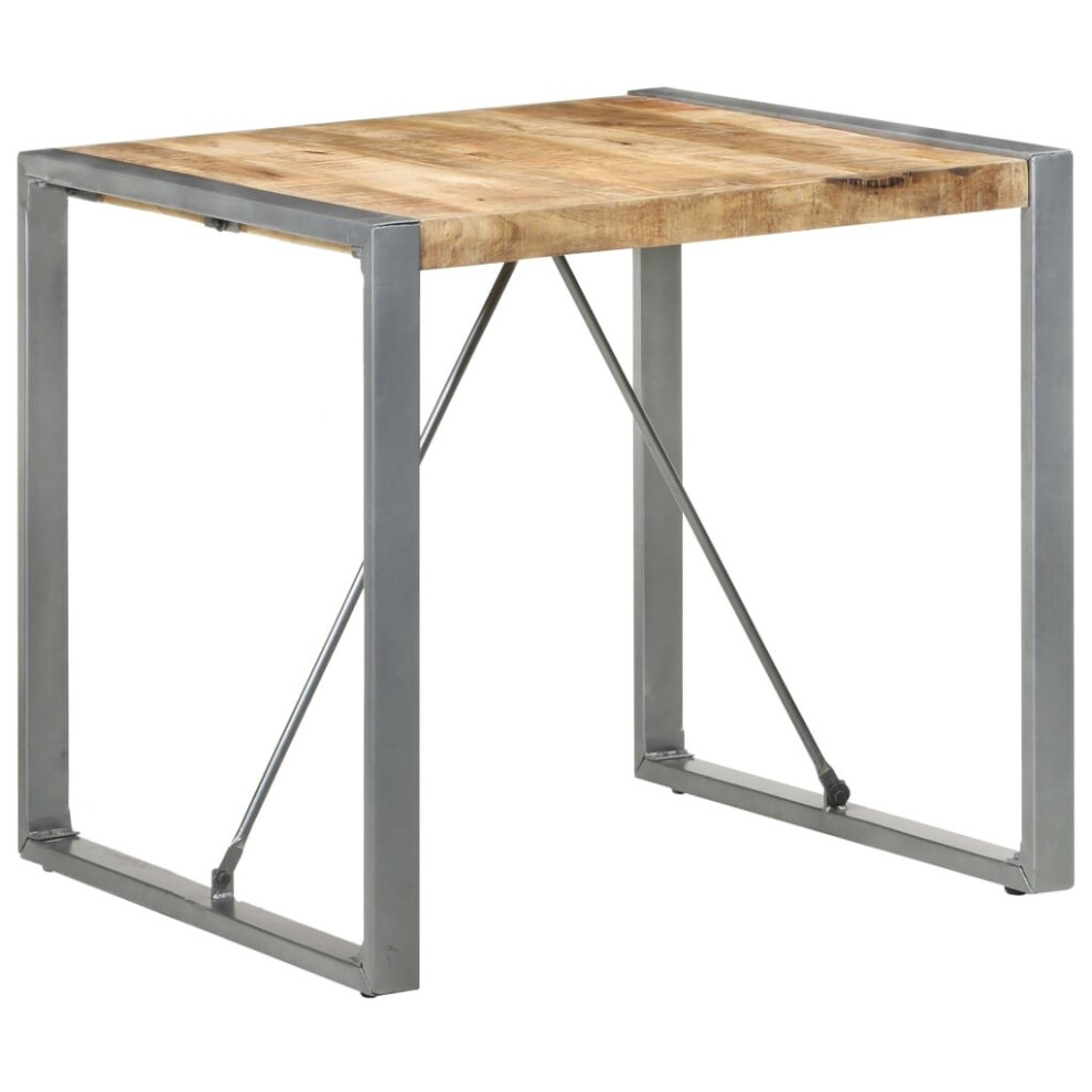Vidaxl Brown Rough Mango Wood Dining Table 80 Cm Kitchen Dining Room Dinner Desk
