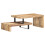 VidaXL vidaXL Solid Mango Wood Coffee Table Set 2 Piece Wooden Accent End Tea Table 10