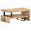 VidaXL vidaXL Solid Mango Wood Coffee Table Set 2 Piece Wooden Accent End Tea Table 3