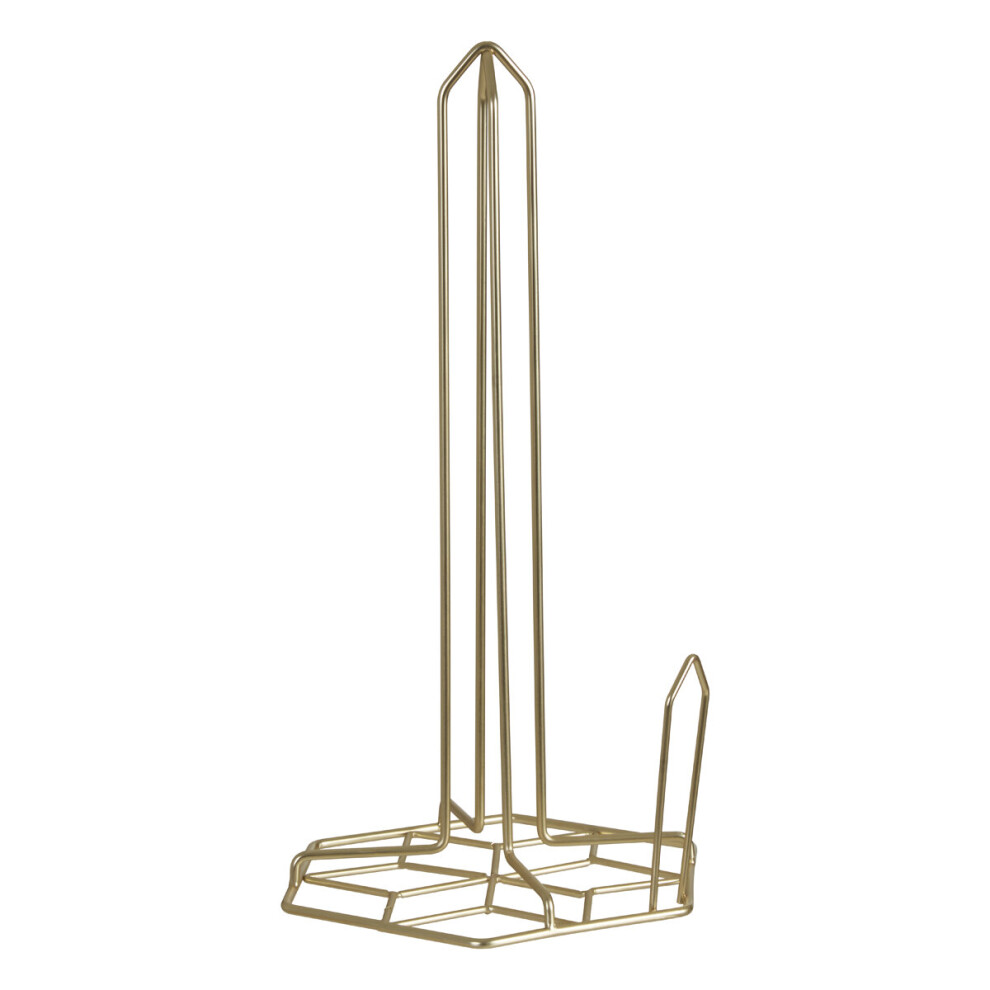 Premier Housewares Vertex Contour Kitchen Roll Holder Gold