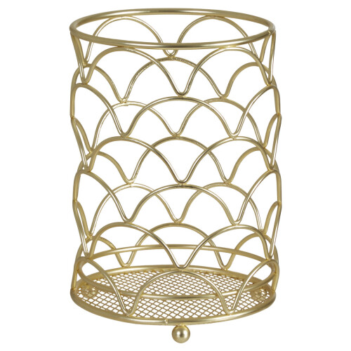 Premier Housewares Vertex Deco Utensil Holder, Gold