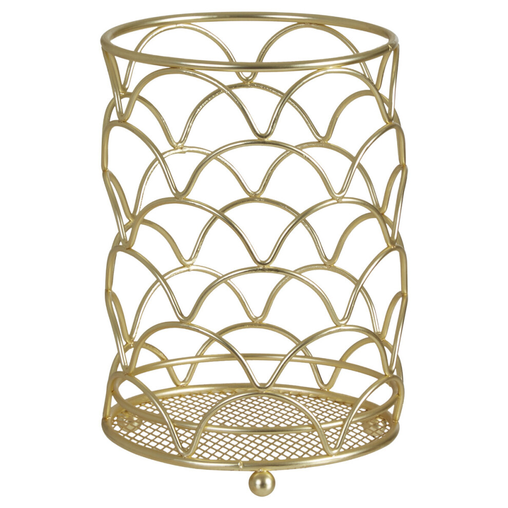 Premier Housewares Vertex Deco Utensil Holder, Gold