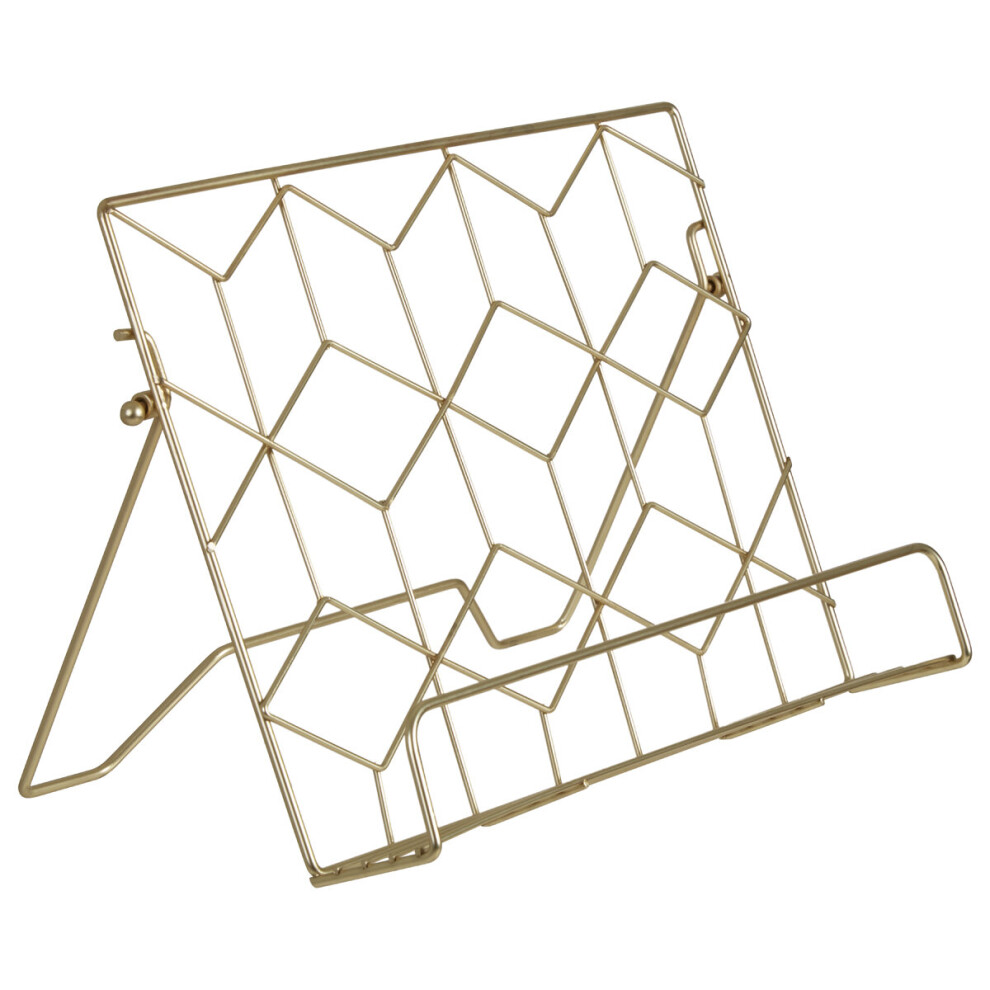 Premier Housewares Vertex Contour Cookbook Stand, Gold