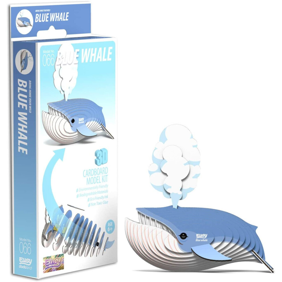Eugy Blue 3D Whale Model Craft Kit