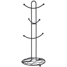 Vertex Deco 6 Cup Mug Tree, Black