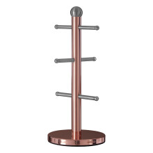 Brushed Stainless Steel Mug Tree, Copper