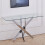 Living And Home 120x40CM Rectangle Tempered Glass Top Side Table with Chrome Legs 3