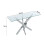 Living And Home 120x40CM Rectangle Tempered Glass Top Side Table with Chrome Legs 4
