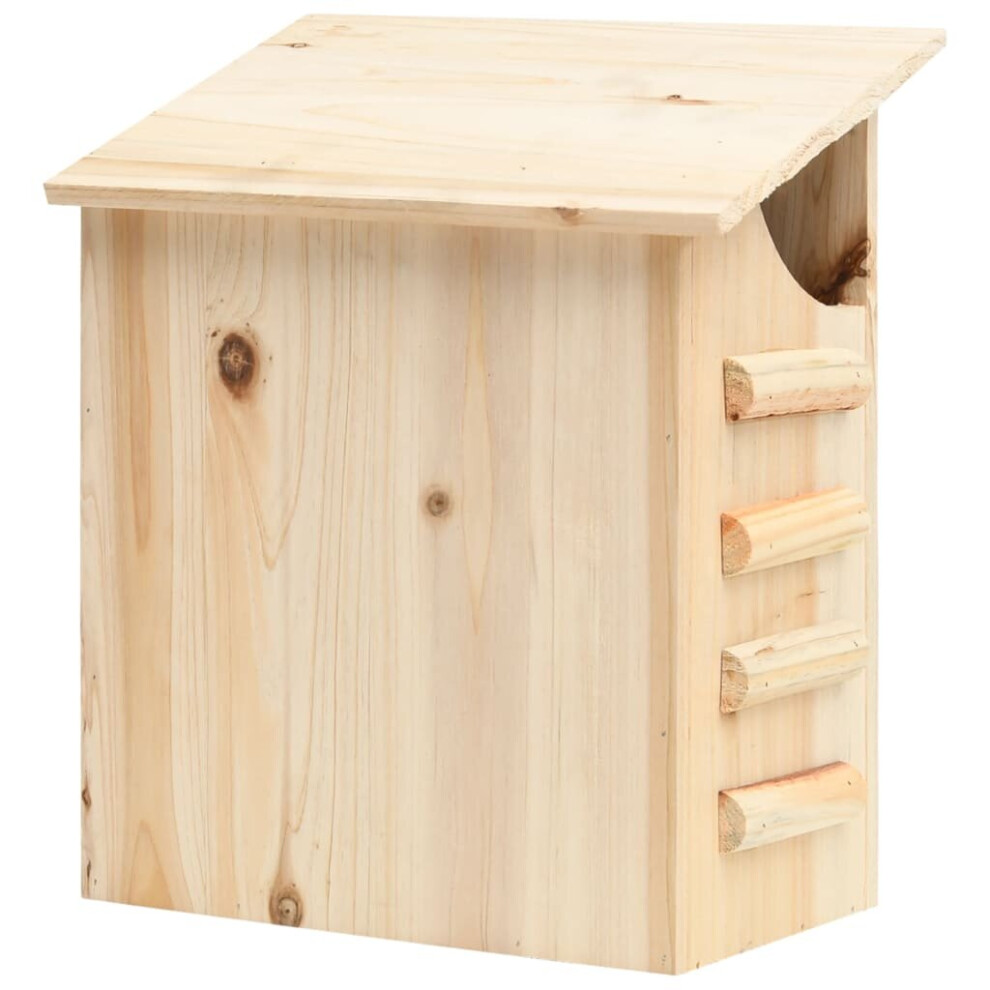 vidaXL Solid Firwood Bat House Garden Wooden Wildlife Nesting Habitat House