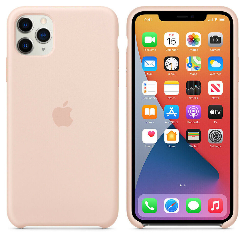 Genuine Apple Silicone Case Back Cover for iPhone 11 Pro Max - Pink Sand (MWYY2ZM/A)