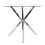 Living And Home Contemporary Chrome Base Round Tempered Glass Coffee Table Dining Table Dia 90cm 4