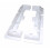 Lowenergie (White, 6x Brackets Corner & Sides) Solar Panel Mounting Bracket Sets & Frame Kits Adhesive Bond Caravan Boat 1