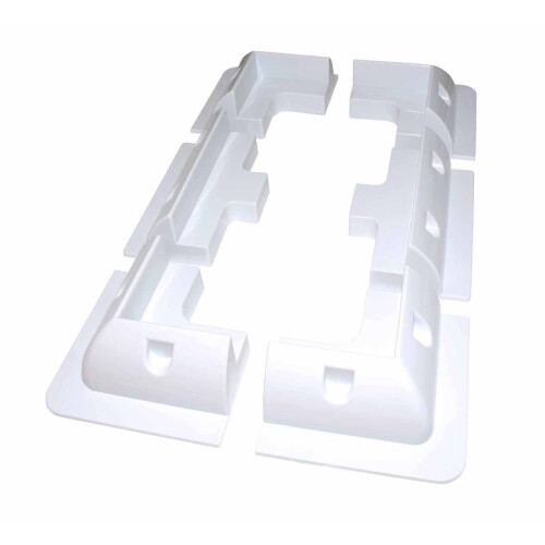 Lowenergie (White, 6x Brackets Corner & Sides) Solar Panel Mounting Bracket Sets & Frame Kits Adhesive Bond Caravan Boat