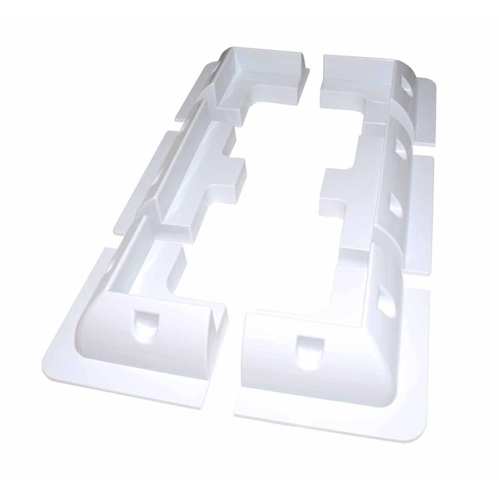 (White, 6X Brackets Corner & Sides) Solar Panel Mounting Bracket Sets & Frame Kits Adhesive Bond Caravan Boat 708747938050