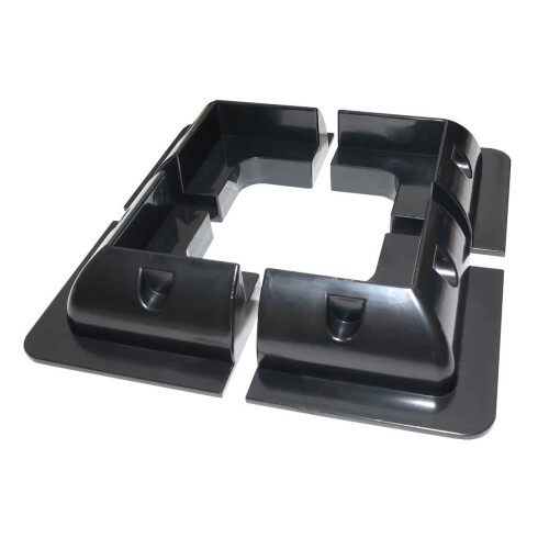 Lowenergie (Black, 4x Corner Brackets) Solar Panel Mounting Bracket Sets & Frame Kits Adhesive Bond Caravan Boat