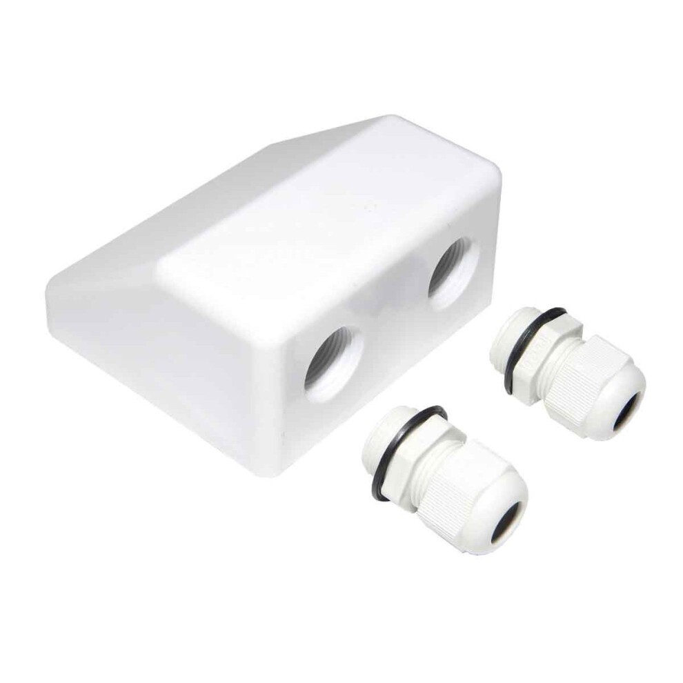 Lowenergie (White, 1X Cable Entry Only) Solar Panel Mounting Bracket Sets & Frame Kits Adhesive Bond Caravan Boat
